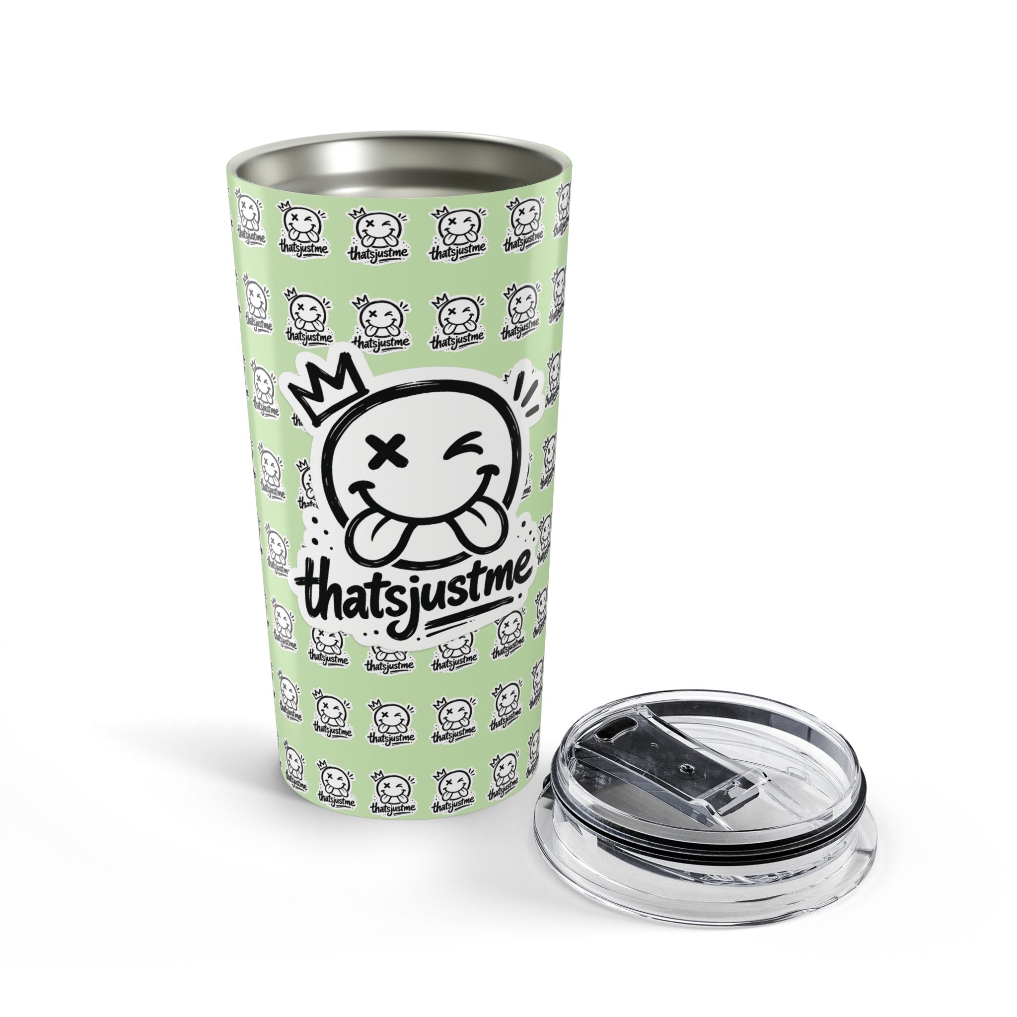 thatsjustme "OG" Crown Smiley 20oz Stainless Tumbler - Light Green