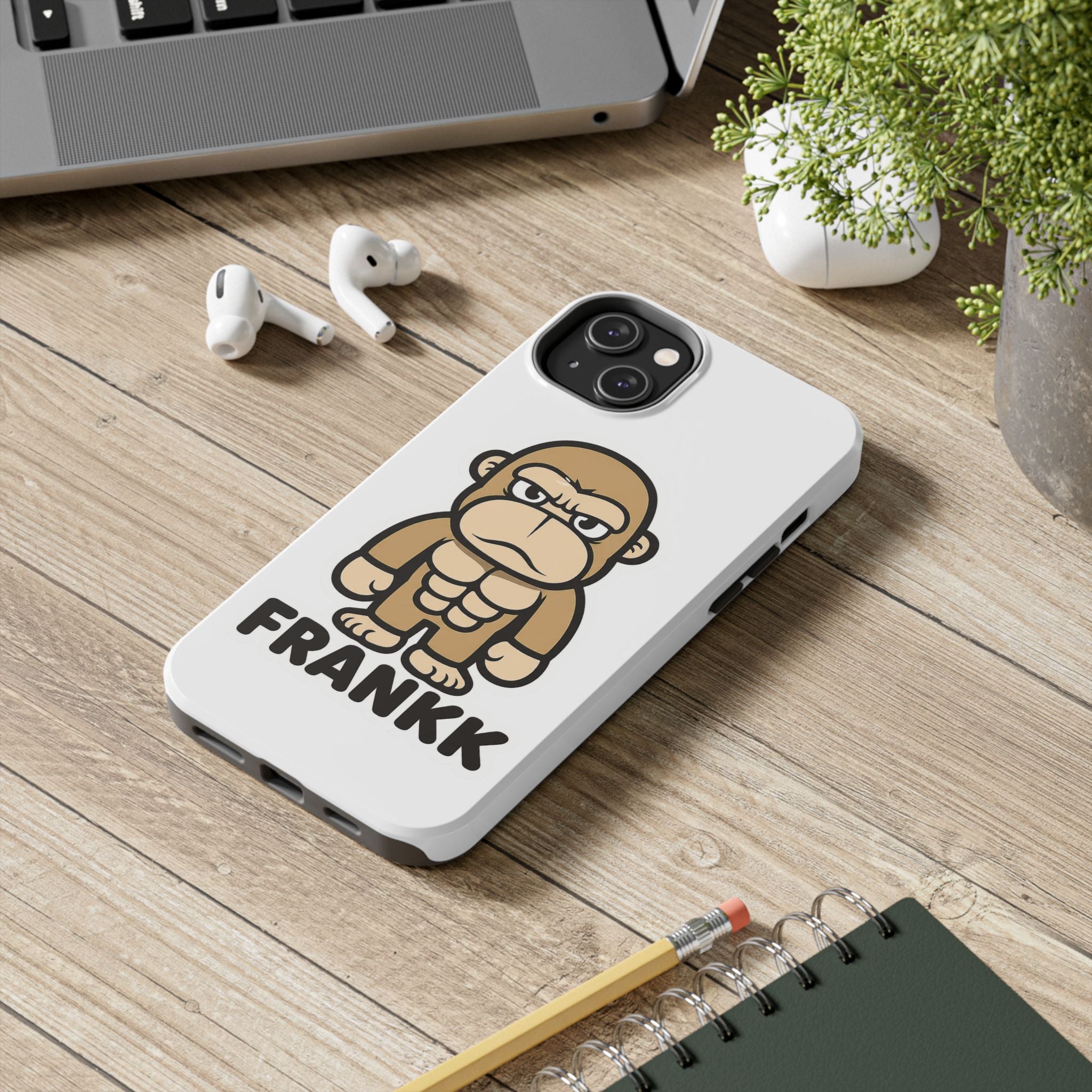 FRANKK The Ape "Essentials" Tough Phone Case - White