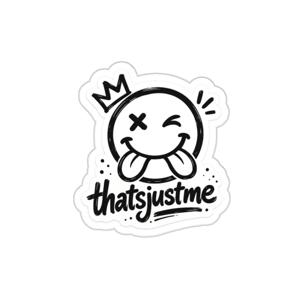thatsjustme "OG" Crown Smiley - Die Cut Sticker