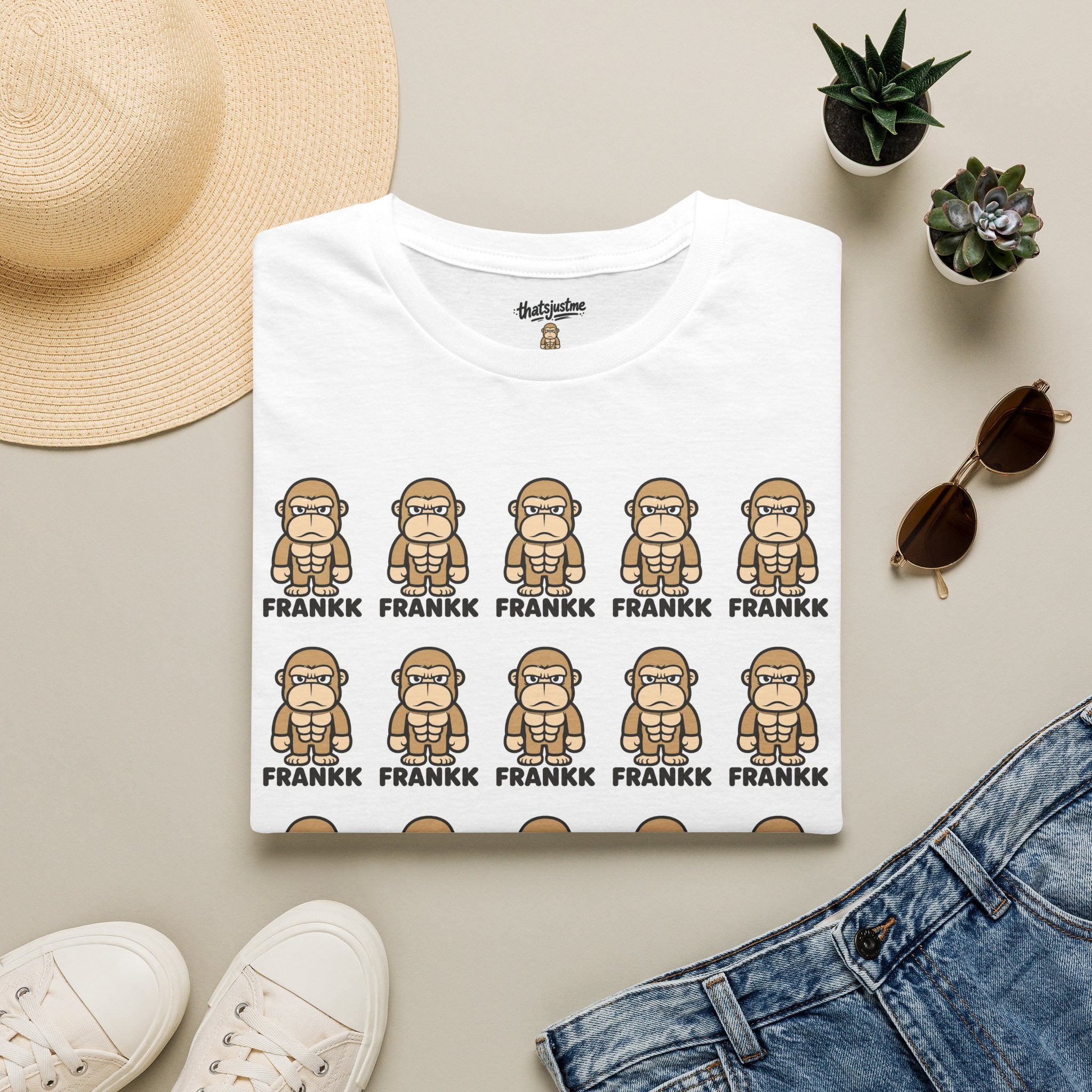 FRANKK The Ape Repeated "Essentials" Graphic Tee - Unisex T-Shirt