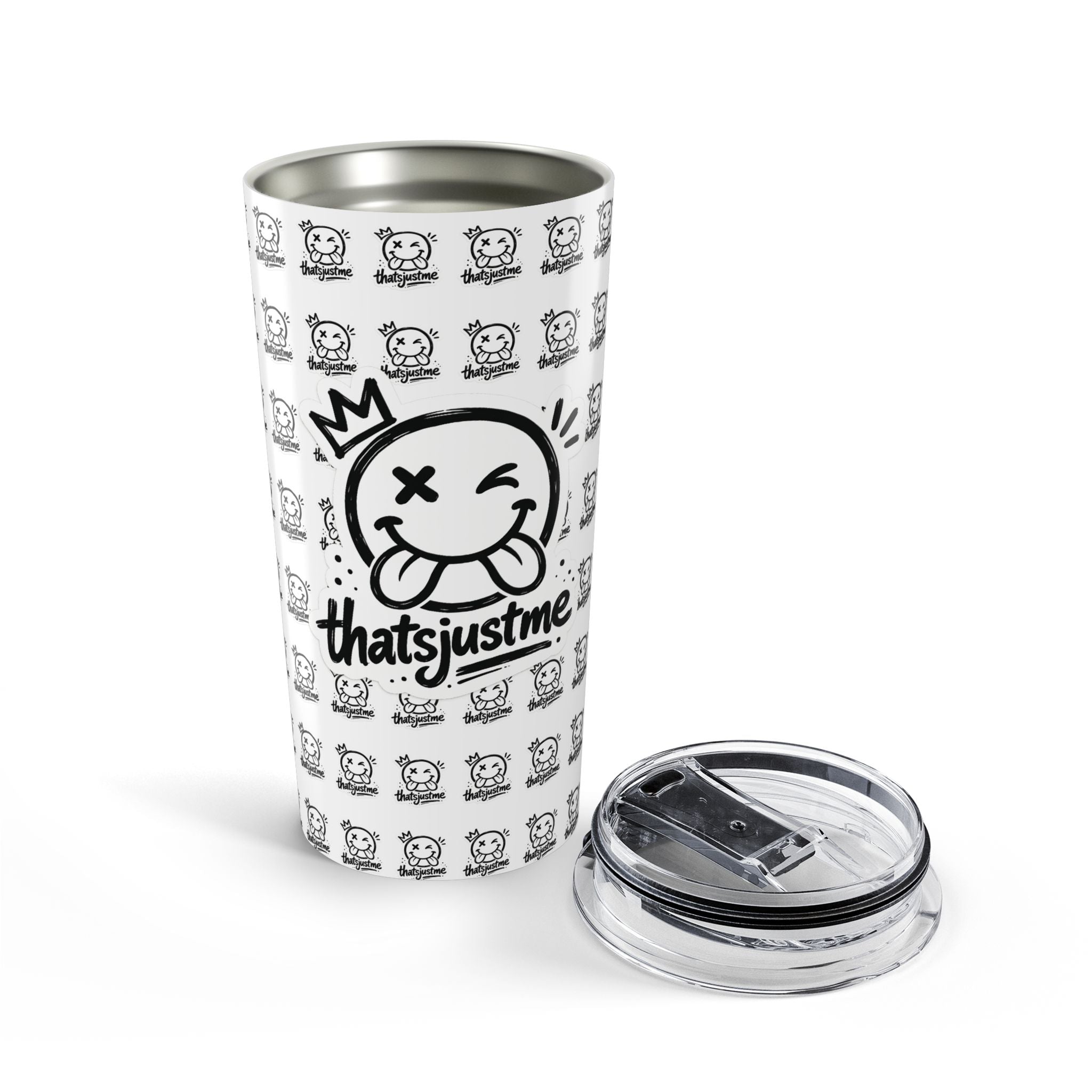 thatsjustme "OG" Crown Smiley 20oz Stainless Tumbler - White