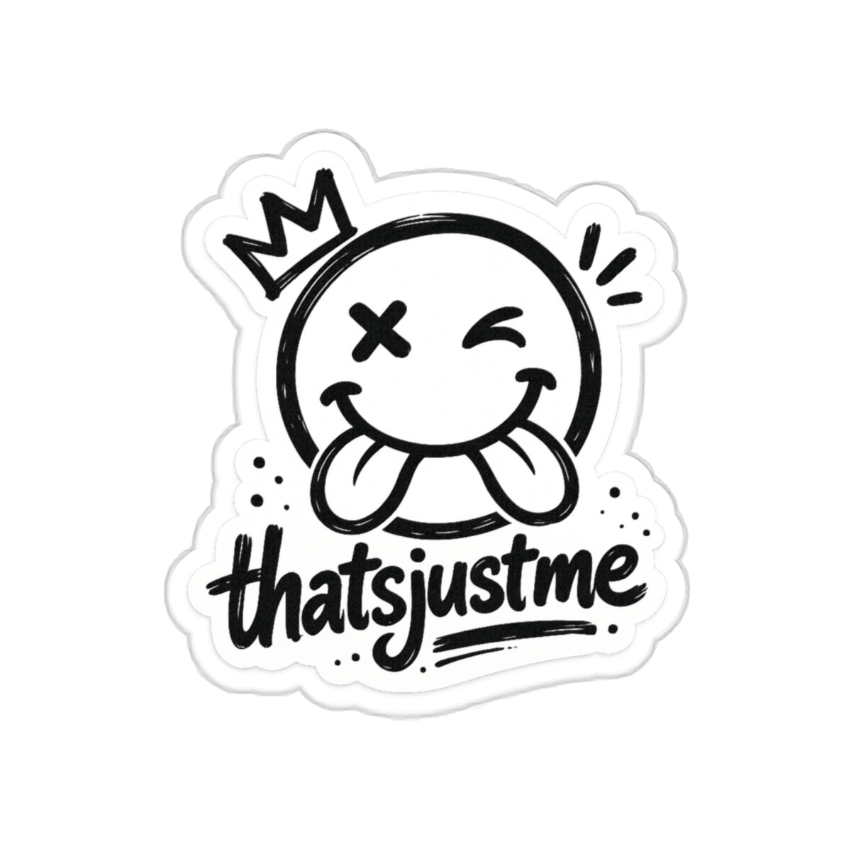 thatsjustme "OG" Crown Smiley - Die Cut Sticker