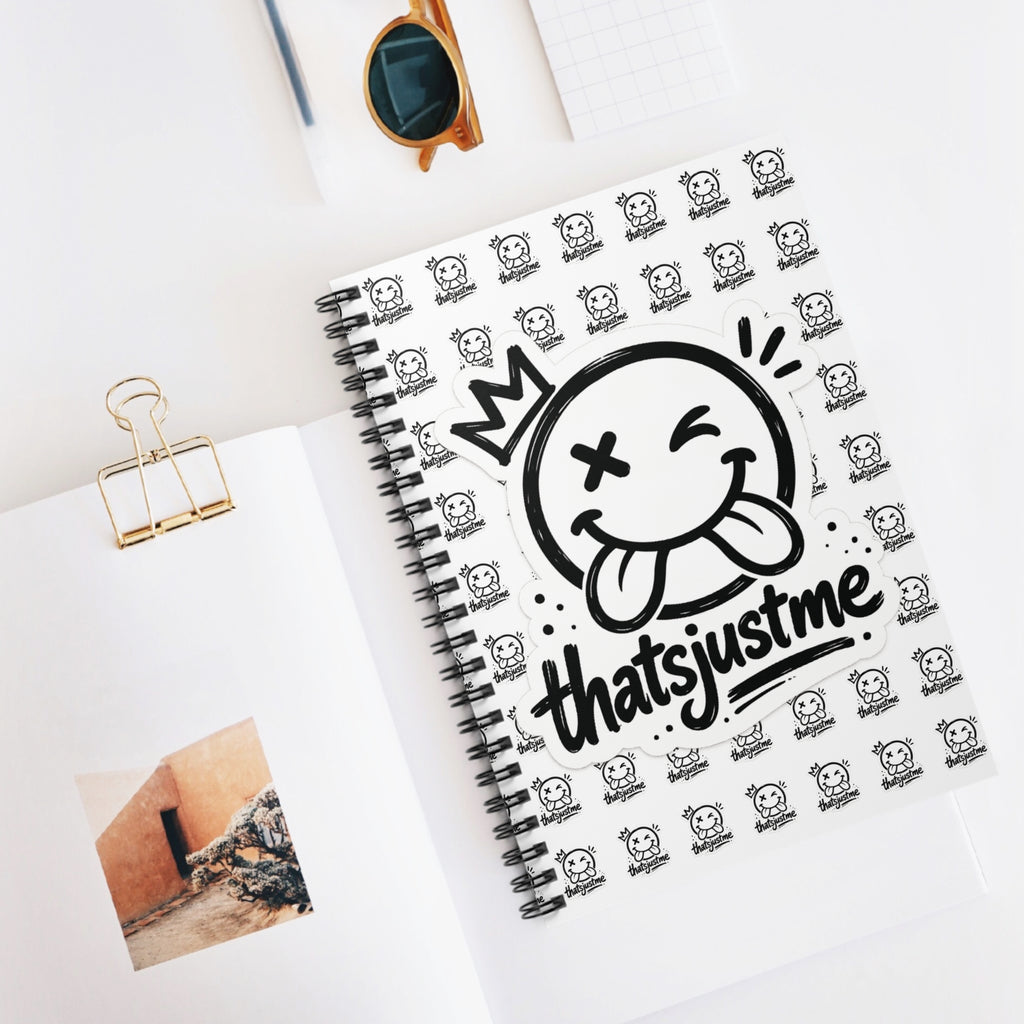 thatsjustme "OG" Crown Smiley Spiral Notebook - White