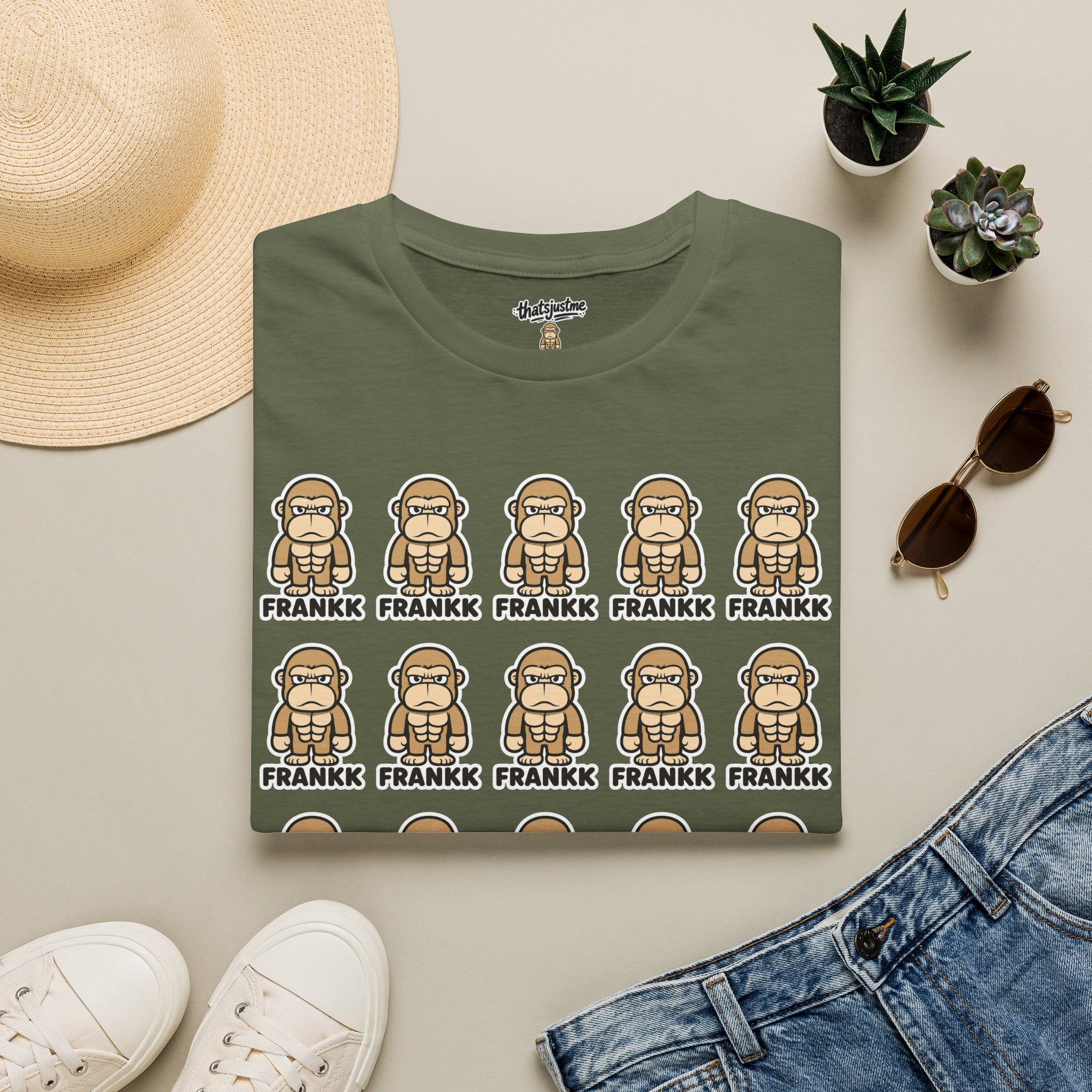 FRANKK The Ape Repeated "Essentials" Graphic Tee - Unisex T-Shirt
