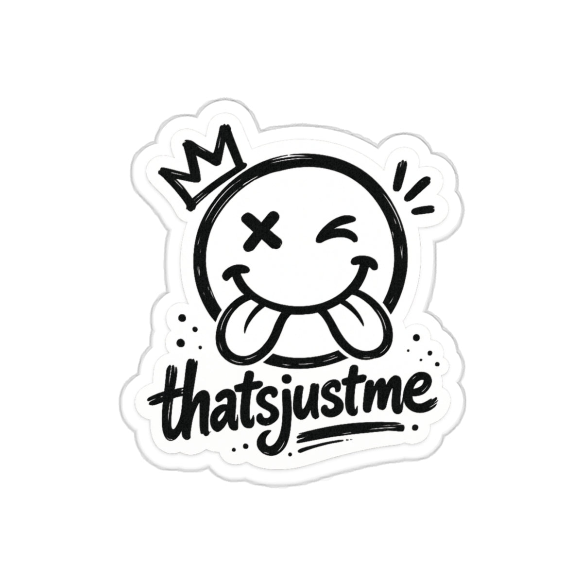 thatsjustme "OG" Crown Smiley - Die Cut Sticker