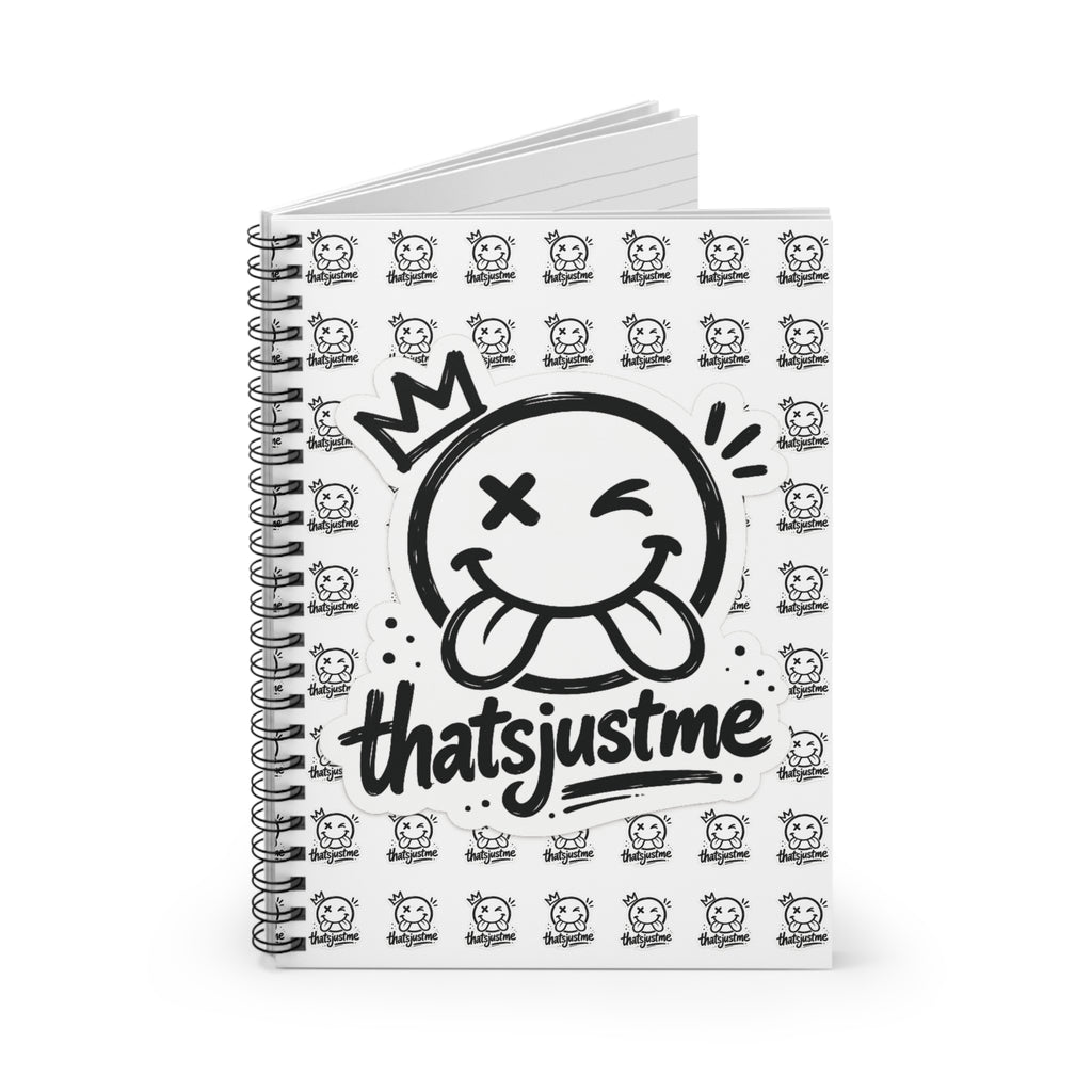 thatsjustme "OG" Crown Smiley Spiral Notebook - White