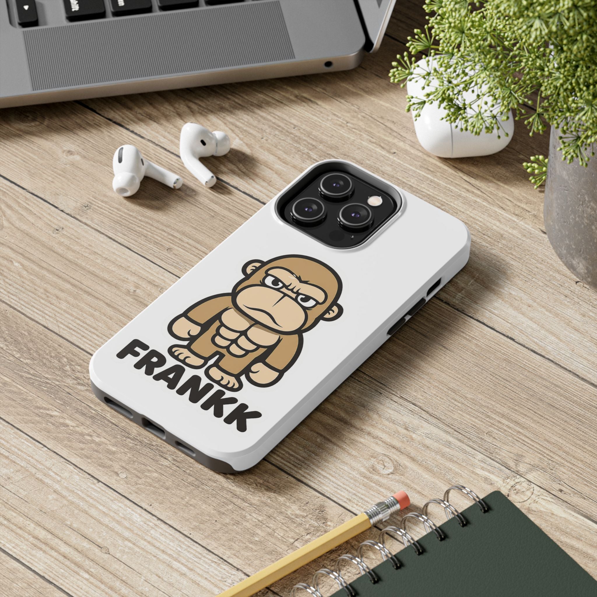 FRANKK The Ape "Essentials" Tough Phone Case - White