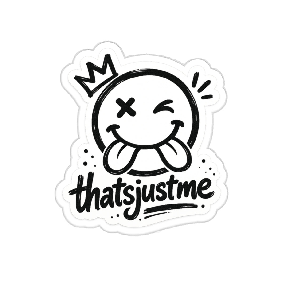 thatsjustme "OG" Crown Smiley - Die Cut Sticker