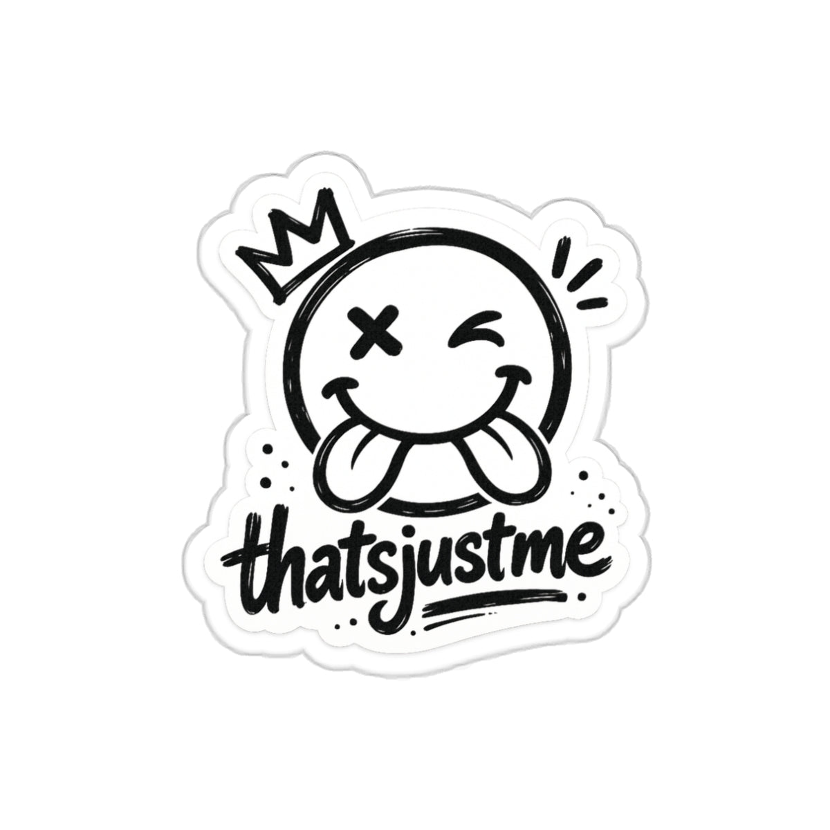 thatsjustme "OG" Crown Smiley - Die Cut Sticker