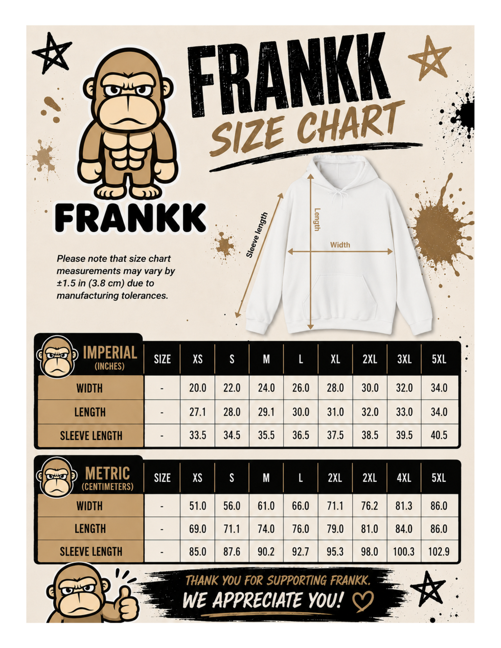 FRANKK The Ape "Essentials" Embroidered Hoodie 2 — Unisex Sweatshirt